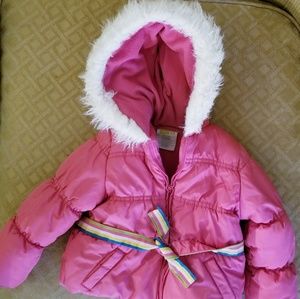 Crazy 8 Zip-Front Hooded Puffer Jacket Coat